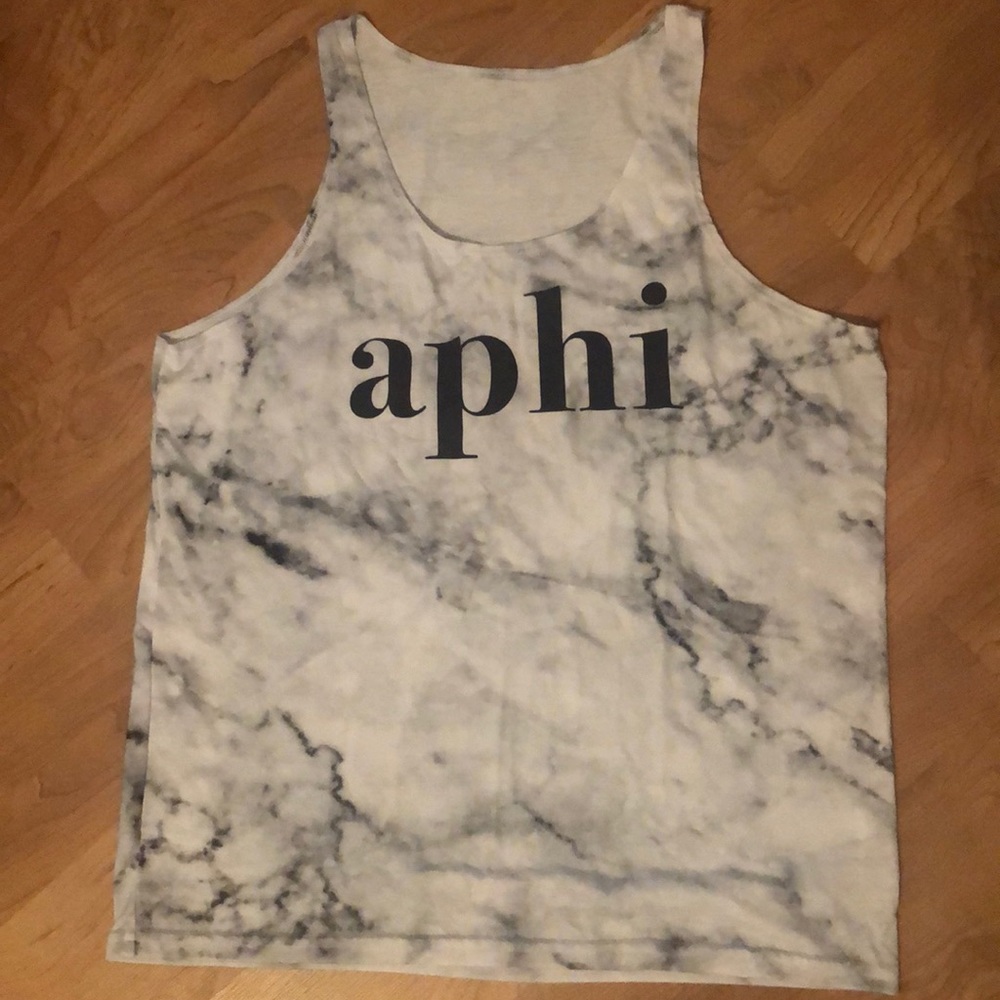 Alpha Phi marble tank top // medium-large